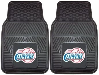 A Set of 2 Universal Fit Front All-Weather Floor Mats for fans of Los Angeles Clippers
