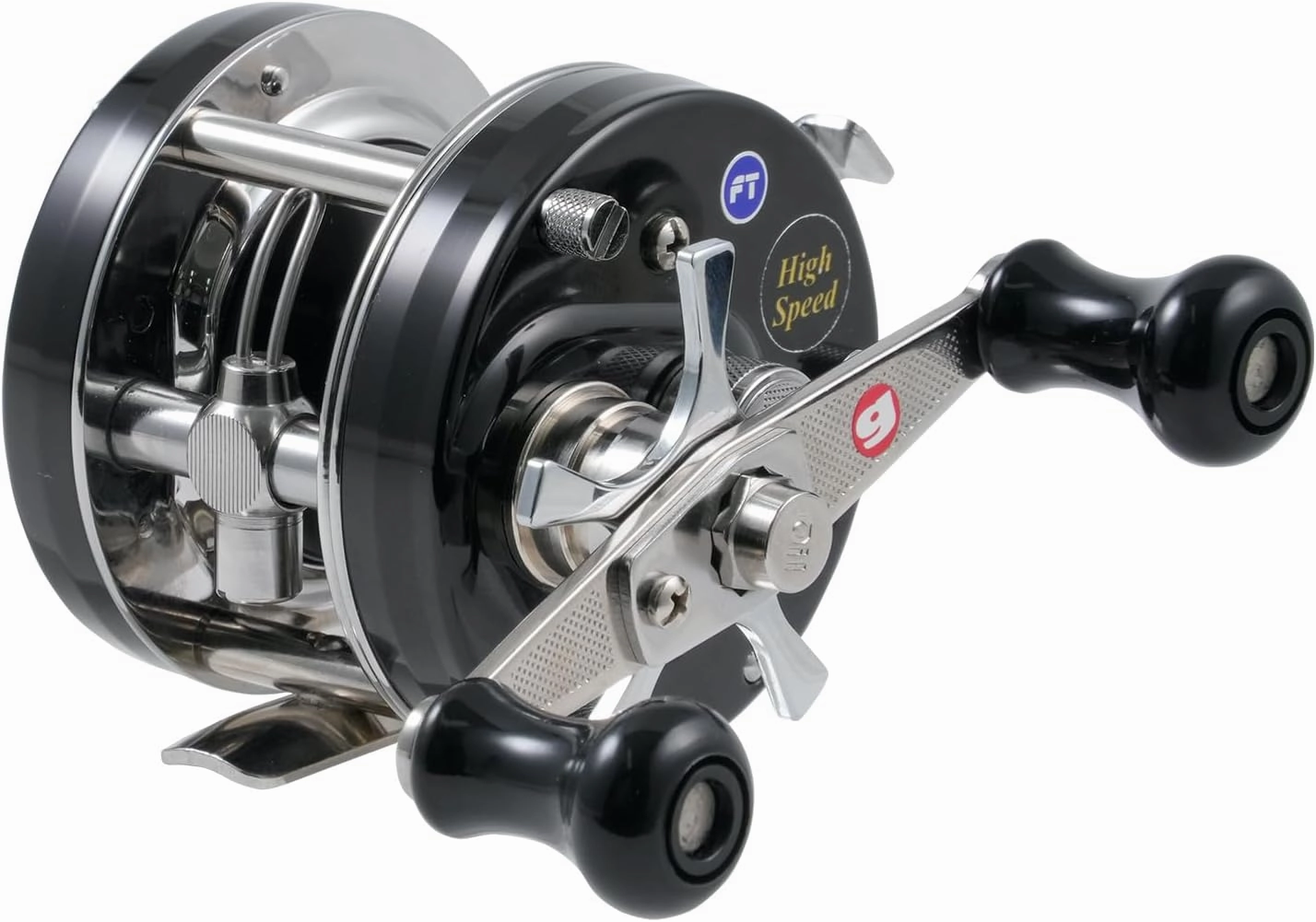 AbuGarcia Ambassadeur 4501C Factory Tune Black Left Hand Double Handle Bass Rigging Catfish Topwater Round Reel