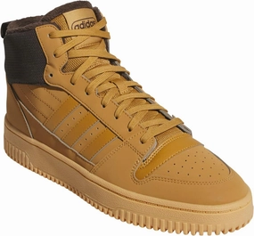 adidas Unisex Break Start Mid Top Winterized Basketball Sneaker, Mesa/Dark Brown/Gum, 3.5 US Men