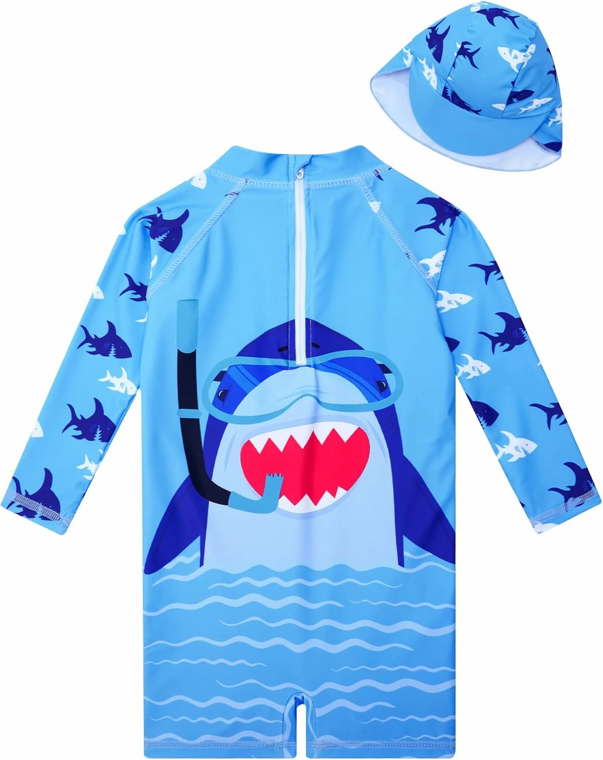 ADUKIDE Baby Boys Swimsuit Summer Beach Rash Guard Swimwear One Piece Sunsuit with Sun Hat 3-24 Months