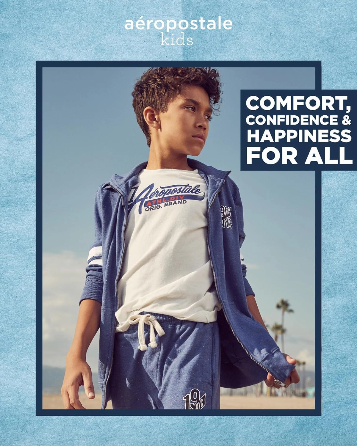 AEROPOSTALE Boys Zip Up Hoodie and Shirt Set - Kids Casual Hooded Sweatshirt and Short Sleeve T-Shirt for Boys (4-16)