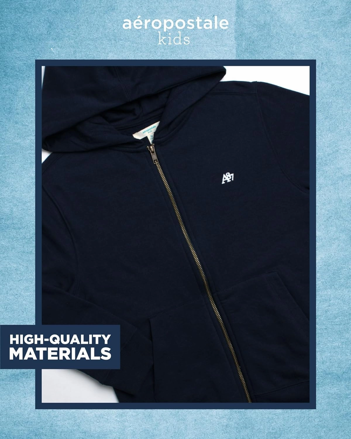 AEROPOSTALE Boys Zip Up Hoodie and Shirt Set - Kids Casual Hooded Sweatshirt and Short Sleeve T-Shirt for Boys (4-16)