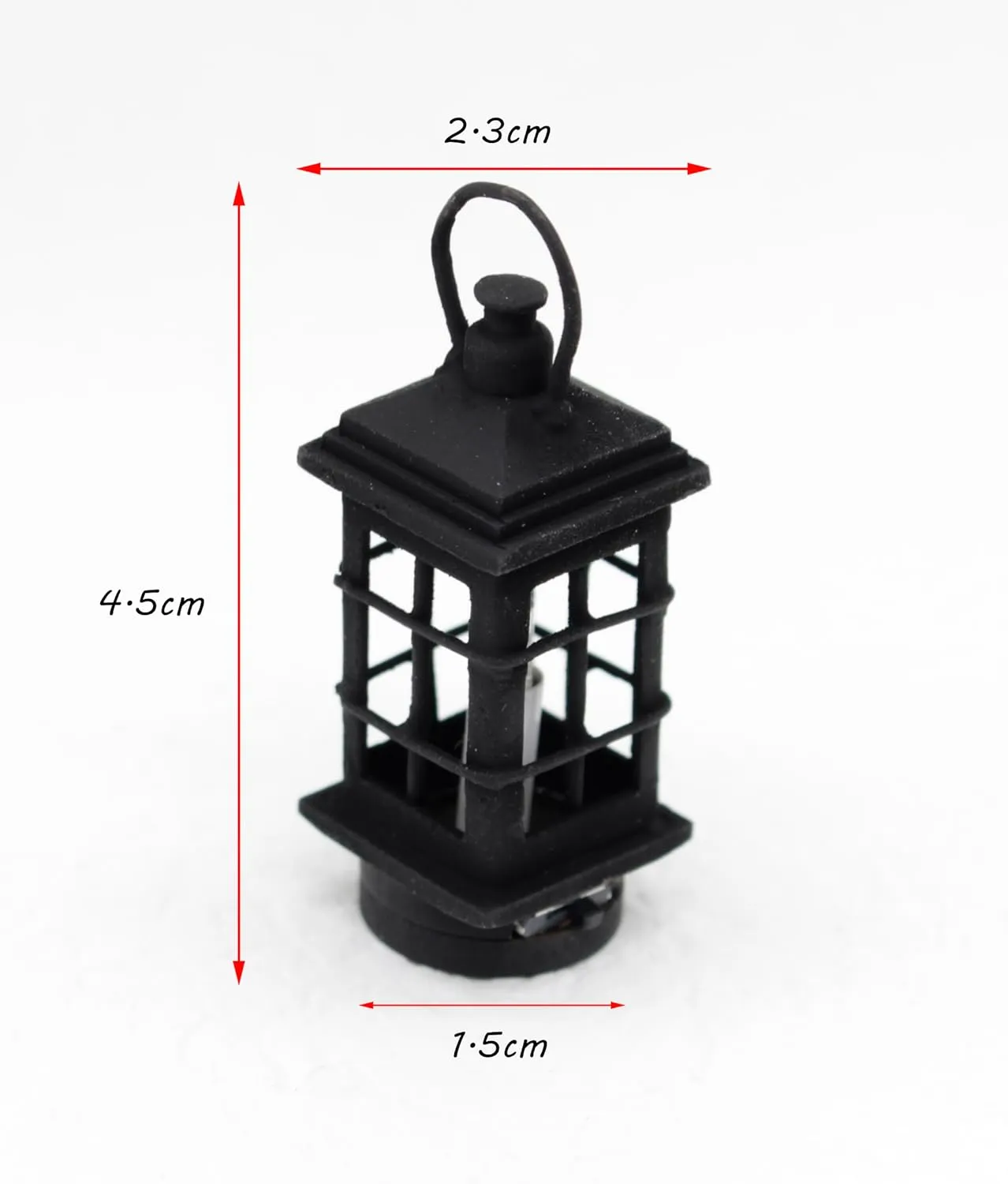 AirAds 1:12 Scale Dollhouse Miniature Light Fixture Old Fashioned Kerosene lamp LED Battery Light Dolls Black Portable Kerosene lamp