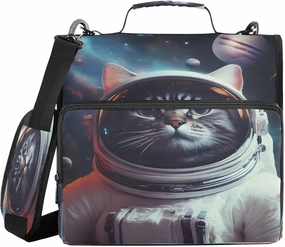 ALAZA Space Astronaut Cat Travel Duffel Bag for Women Men Sports Gym Bag with Shoe Compartment Tote Weekender Overnight Bag with Wet Pocket for Travel, Gym,Yoga,Swimming