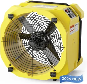 ALORAIR 3000 CFM Axial Air Mover Floor Dryer, Industrial High Velocity Carpet Dryer/Floor Fan/Blower, Stackable, Daisy Chain, for Water Damage Restoration, 10 Years Guarantee, Zeus Extreme