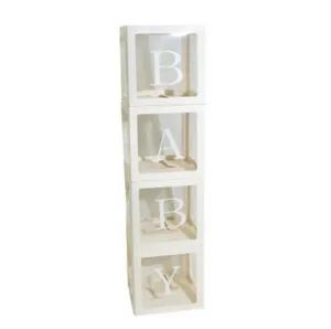 Alphabet Blocks 'Baby' White Boxes