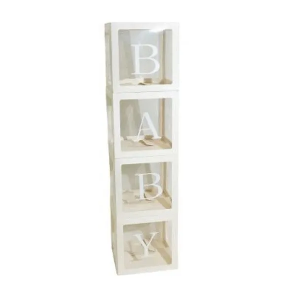 Alphabet Blocks 'Baby' White Boxes