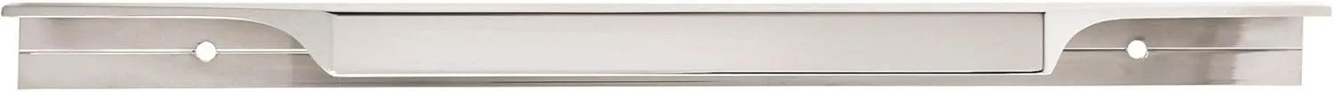 Amerock | Cabinet Edge Pull | Satin Nickel | 8-9/16 inch (217 mm) Center to Center | Extent | 1 Pack | Drawer Pull | Drawer Handle | Cabinet Hardware