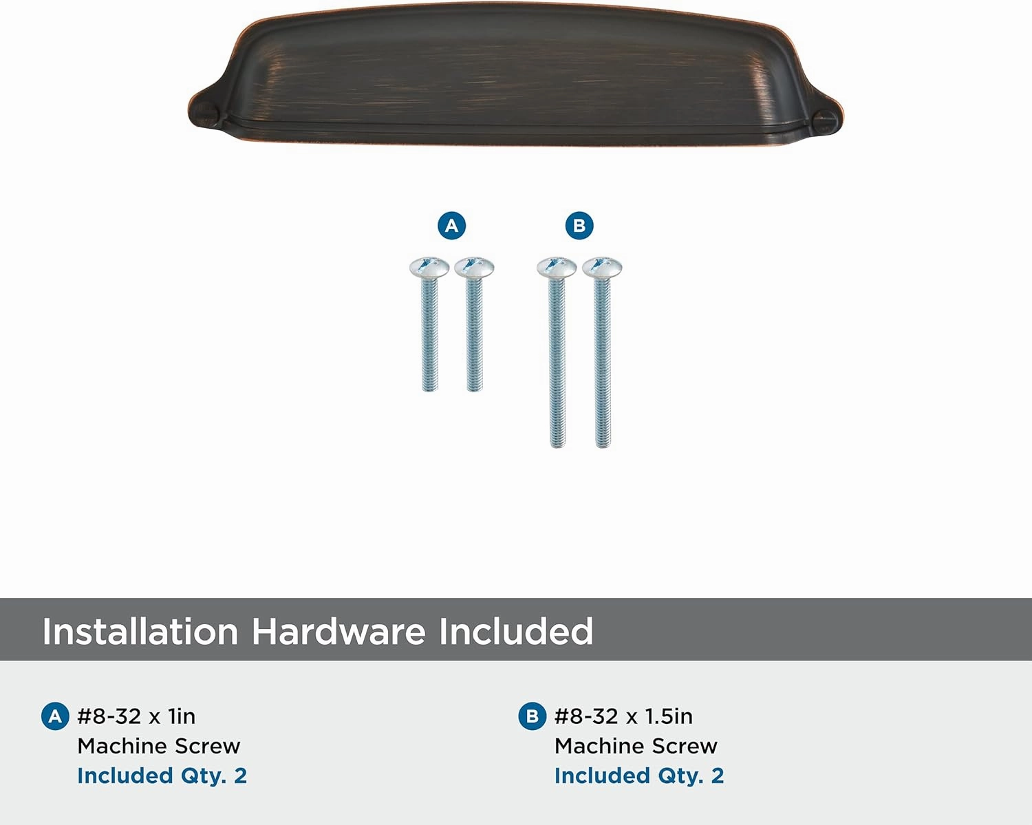 Amerock | Cabinet Cup Pull | Oil Rubbed Bronze | 5-1/16 inch (128 mm) Center-to-Center | Stature | 10 Pack | Drawer Pull | Drawer Handle | Cabinet Hardware