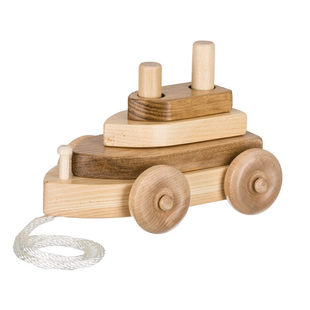 Amish Made Wooden Pull Toy Boat