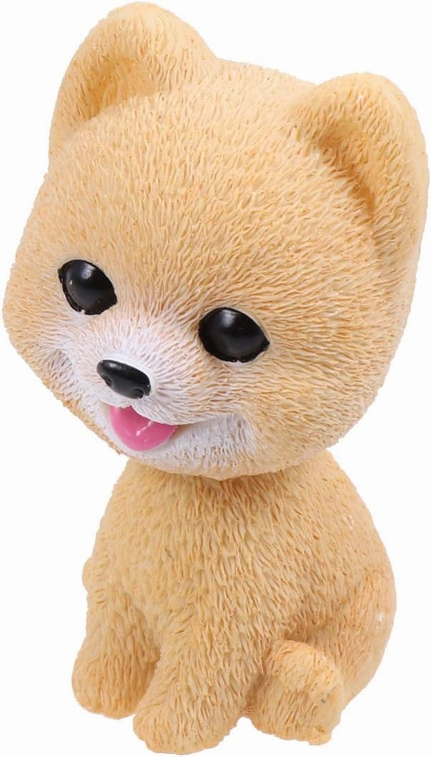 Amosfun Car Accessories Dashboard Nodding Heads Head Dog Car Dash Puppy Simulation for Car Vehicle Cake Decoration Decor Home Decorative Pomeranian Home Decor