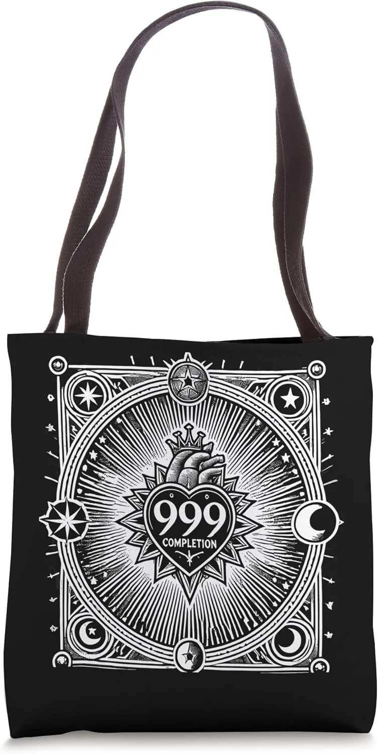 Angel Number 999 Completion Numerology Tote Bag