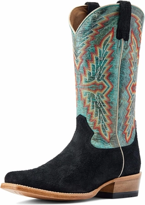 ARIAT Men's Futurity Showman Dark Copper Roughout Classic Black Top