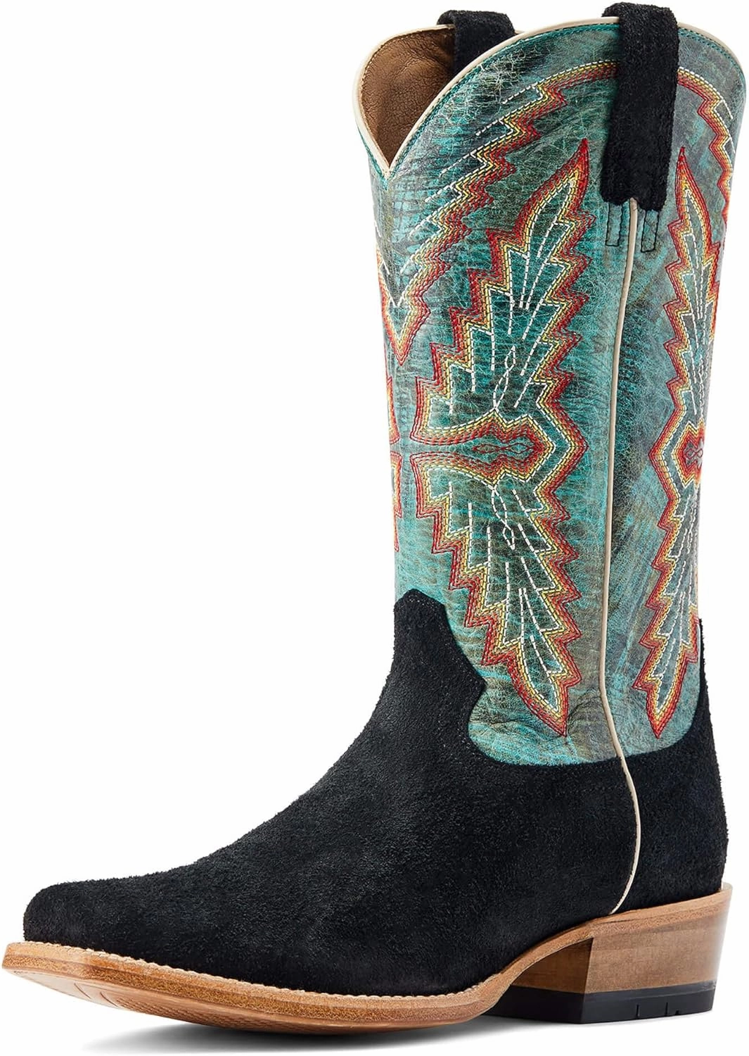 ARIAT Men's Futurity Showman Dark Copper Roughout Classic Black Top
