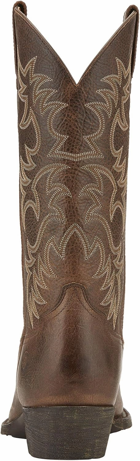 ARIAT Mens Heritage Embroidered Round Toe Pull On Casual Boots Mid Calf - Brown