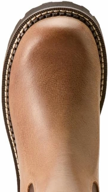 ARIAT Womens Fatbaby Twin Gore Round Toe Pull On Chelsea Casual Boots Ankle Low Heel 1-2" - Brown