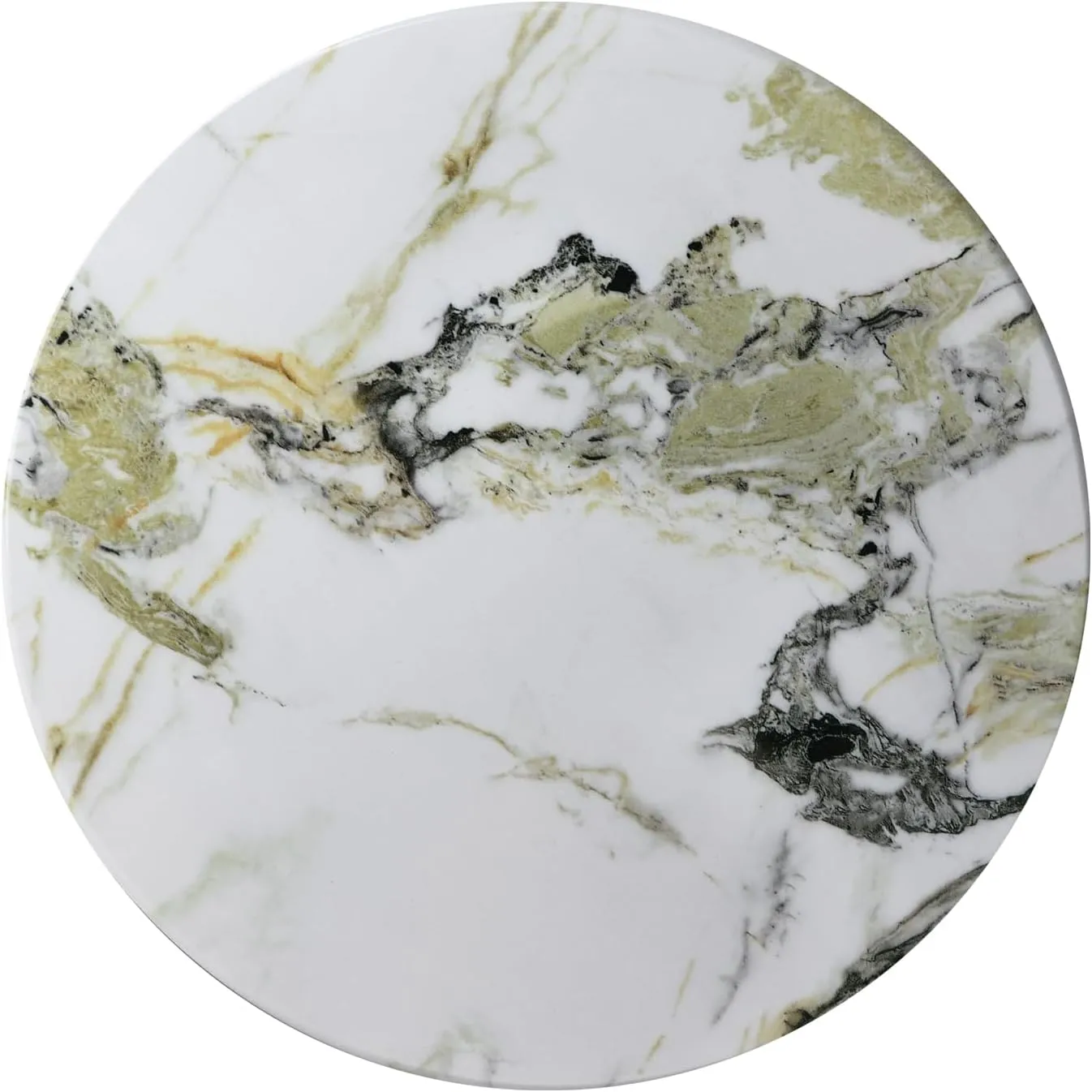 Art Deco Abstract Man Sculpture Side Table - Modern Accent Table for Living Room, Balcony, Entryway - Fiberglass Resin & Marble Finish, White