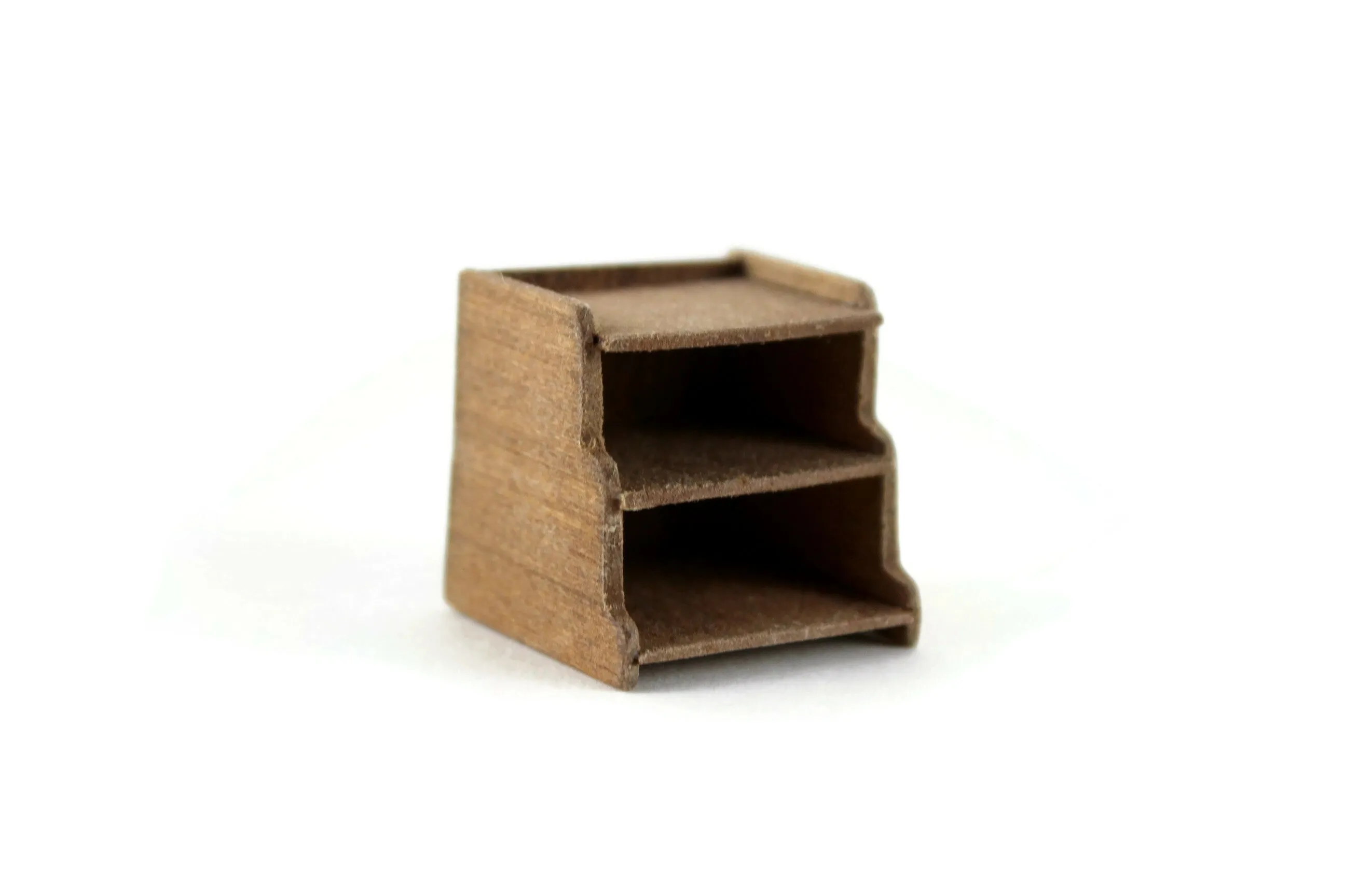 Artisan-Made 1:12 Miniature Dollhouse Wooden Paper File Sorter Organizer