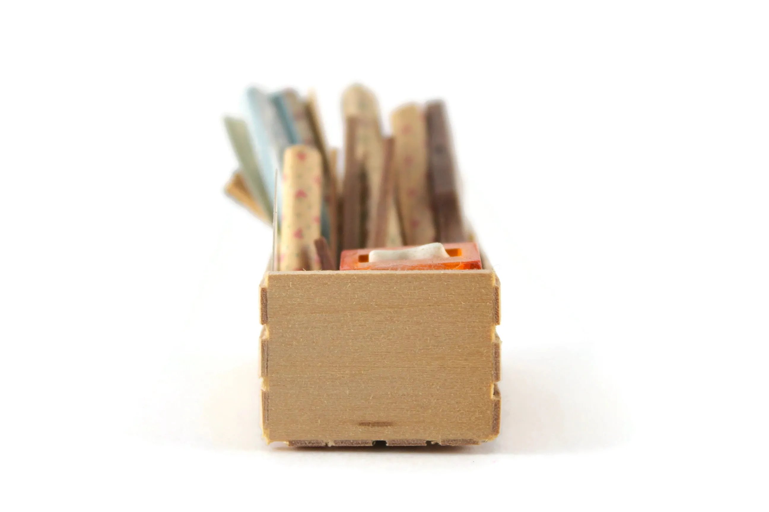 Artisan-Made Vintage 1:12 Miniature Dollhouse Crate of Dollhouse Building Tools & Accessories