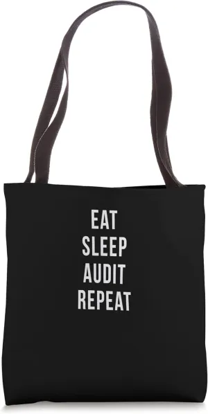 Audit Auditor Accountant CPA Bookkeeper Enforce Funny Cute Tote Bag