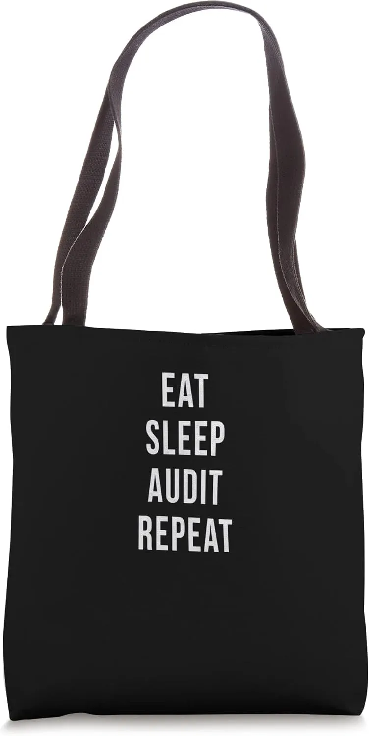 Audit Auditor Accountant CPA Bookkeeper Enforce Funny Cute Tote Bag