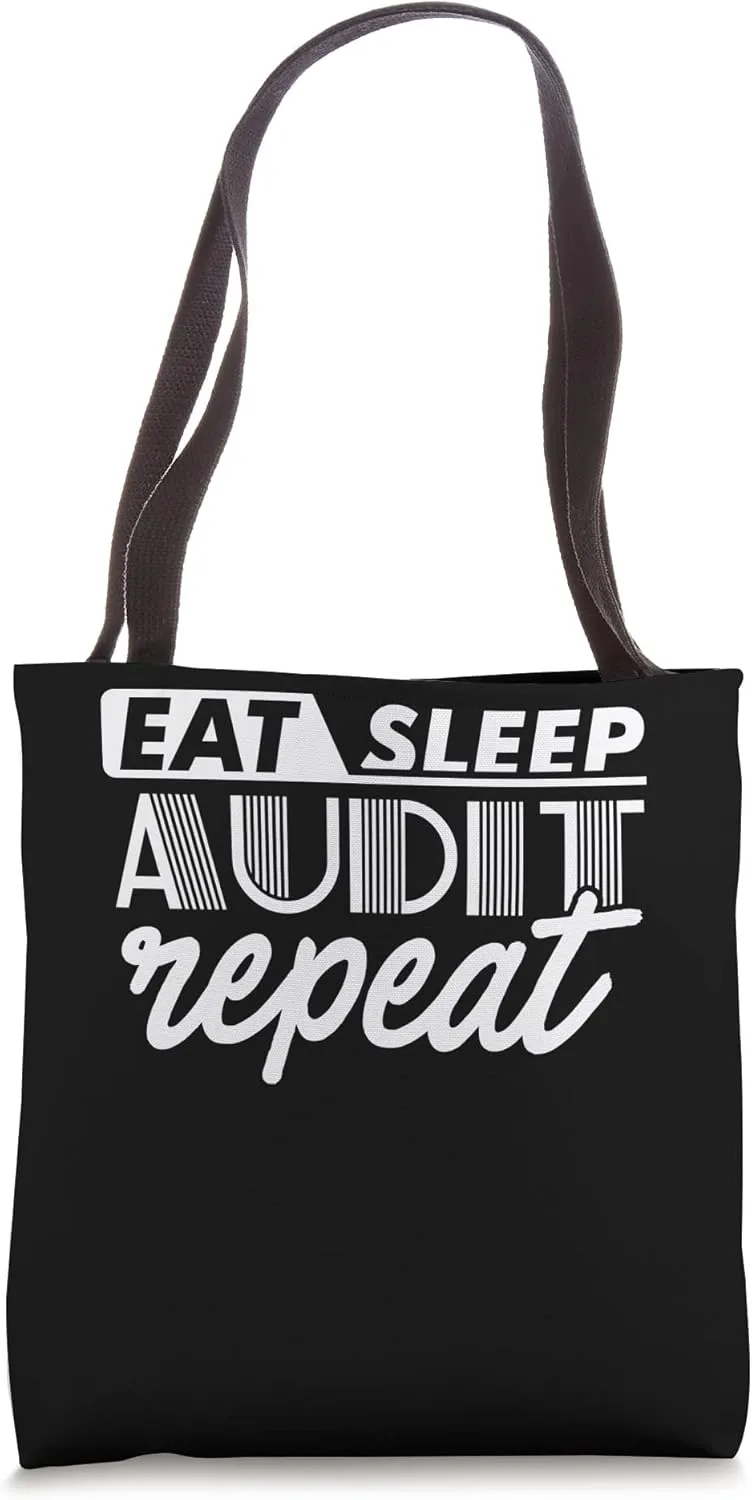 Audit Auditor Accountant CPA Bookkeeper Enforce Funny Cute Tote Bag