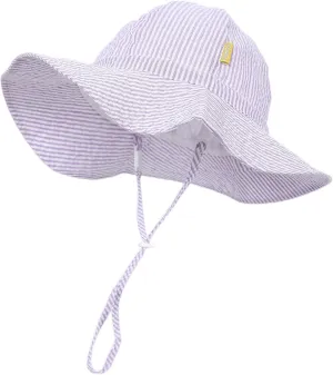 Baby & Toddler Wide Brim Sun Hats UPF 50  Sun Protection Bucket Cap Cute Adjustable Hat in Seersucker
