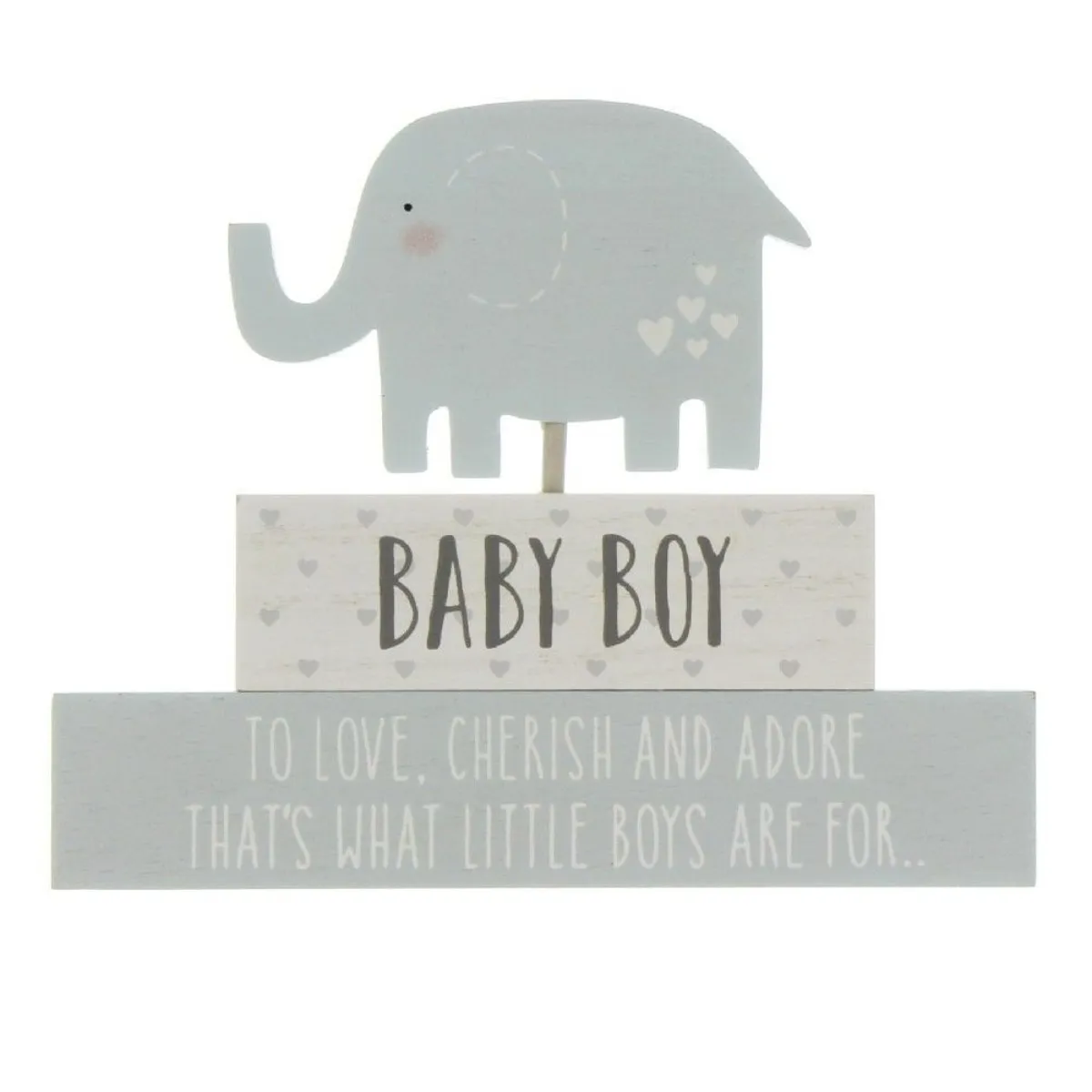 Baby Boy Elephant Plaque