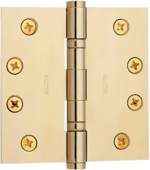 Baldwin 1041003I Square Ball Bearing Mortise Hinge, Lifetime Brass