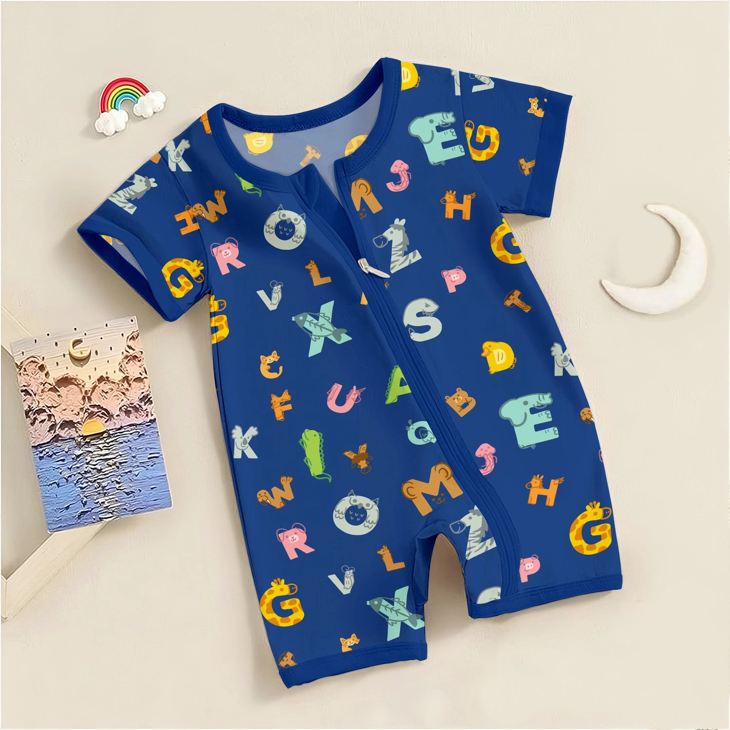 Bamboo Navy Alphabet Outfit for Baby – Soft and Smart