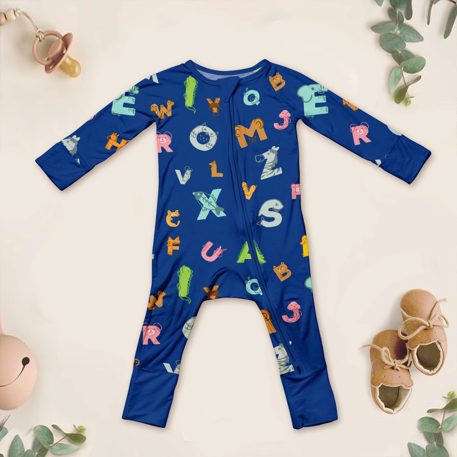 Bamboo Navy Alphabet Outfit for Baby – Soft and Smart