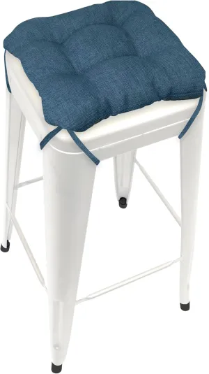 Barnett Home Decor Bar Stool Cushions Square 12x12 Seat Cushion - Fade Resistant Waterproof Cushion for Outdoor Bar Stools - Fits Most Tolix Stools, 12" Metal Bar Stools (Rave Pacific Blue, 1)