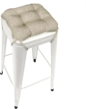 Barnett Home Decor Bar Stool Cushions Square 12x12 Seat Cushion - Fade Resistant Waterproof Cushion for Outdoor Bar Stools - Fits Most Tolix Stools, 12" Metal Bar Stools (Rave Sand Beige, 1)