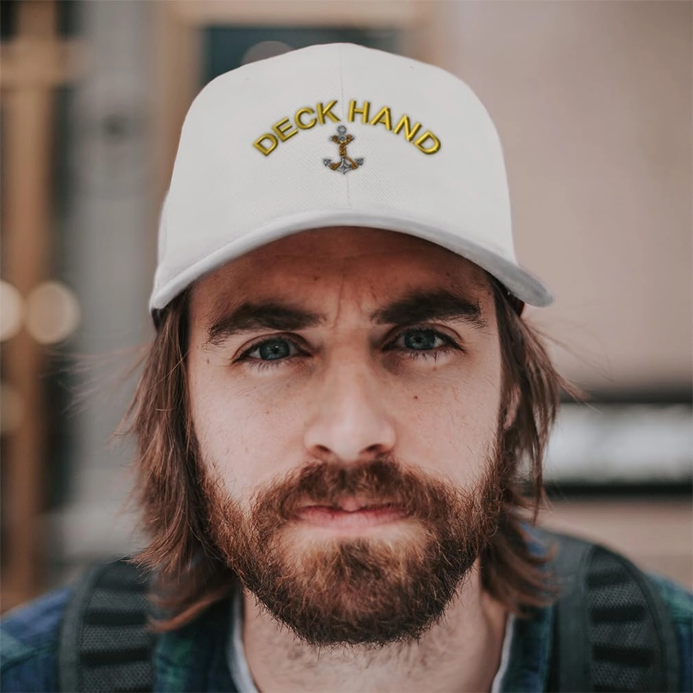 Baseball Caps for Men & Women Embroidered Deck Hand Anchor Boat Gold Embroidery Ladies & Men Baseball Hats