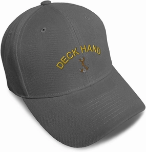 Baseball Caps for Men & Women Embroidered Deck Hand Anchor Boat Gold Embroidery Ladies & Men Baseball Hats