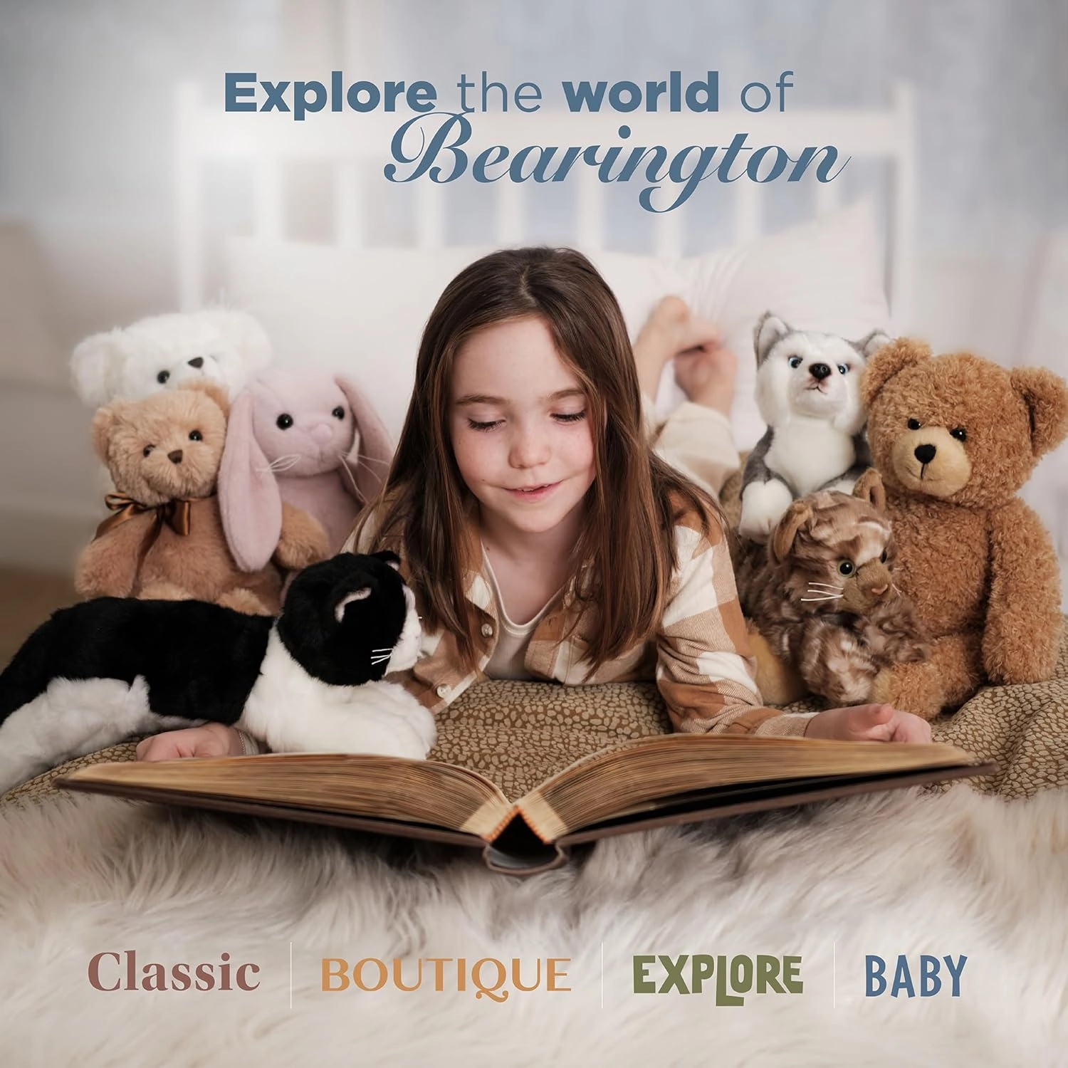 Bearington Baby Waggles Snuggler, 15 Inch Blue Puppy Dog Plush Stuffed Animal Security Blanket Lovey for Babies