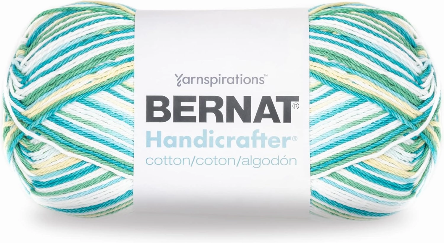 Bernat Handicrafter Cotton Big Ball Mod Ombre Yarn - 2 Pack of 340g/12oz - Cotton - 4 Medium (Worsted) - 608 Yards - Knitting/Crochet