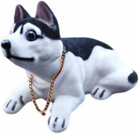 BESPORTBLE 1pc Shaking Dog Ornament Adorable Husky Car Decoration for Interior Cute Dashboard Display for Dog Material Relieves Driving Fatigue
