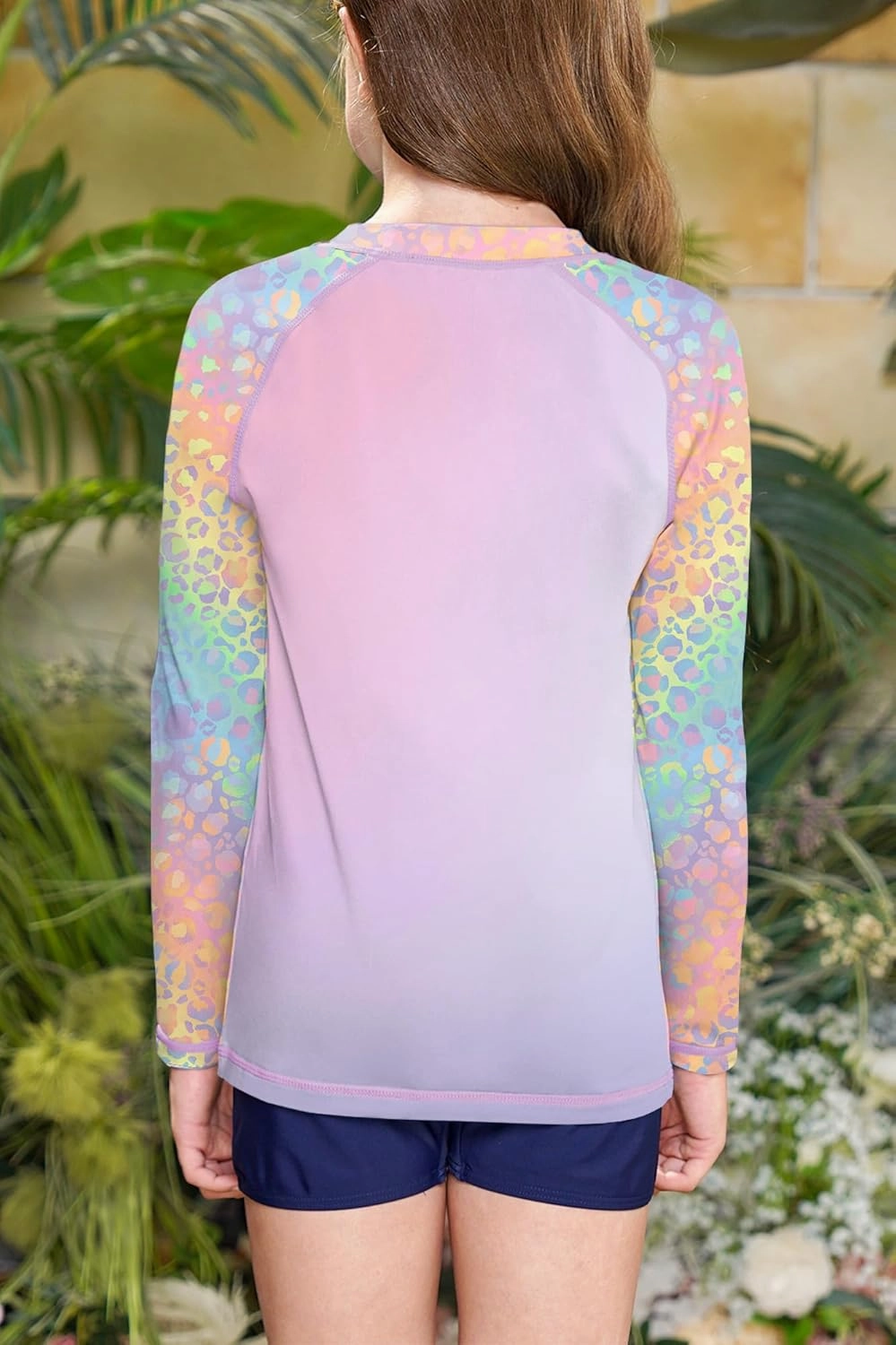 BesserBay Girls UV Protection Raglan Long Sleeve Rashguard Top 4-14 Years