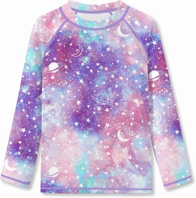 BesserBay Girls UV Protection Raglan Long Sleeve Rashguard Top 4-14 Years
