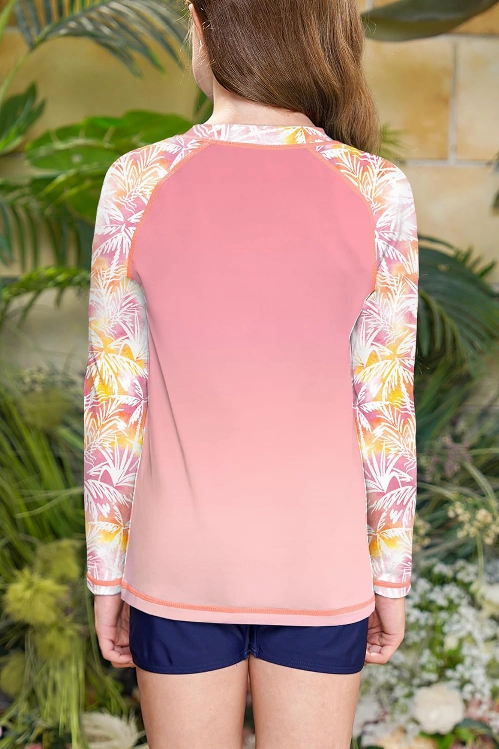 BesserBay Girls UV Protection Raglan Long Sleeve Rashguard Top 4-14 Years