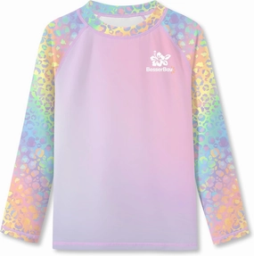 BesserBay Girls UV Protection Raglan Long Sleeve Rashguard Top 4-14 Years