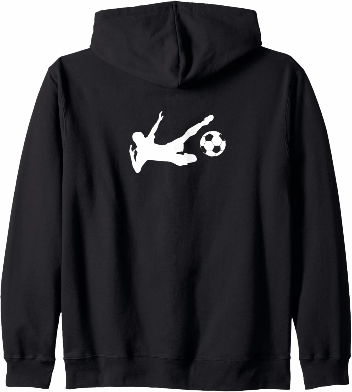 Bicycle Kick Soccer Player Silhouette Art Zip Hoodie