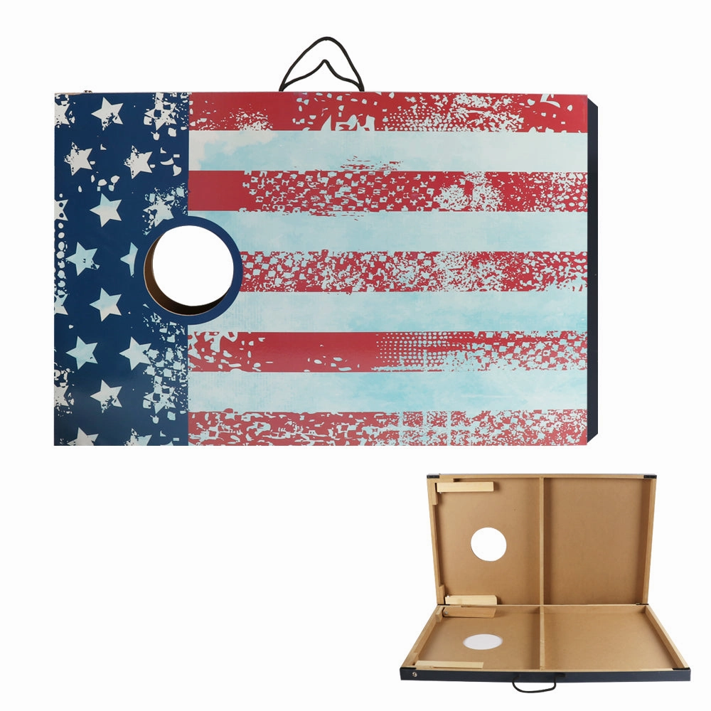 BIGTREE Cornhole Bean Bag Toss Game for Tailgating Outdoor Sports Activities USA American Flag