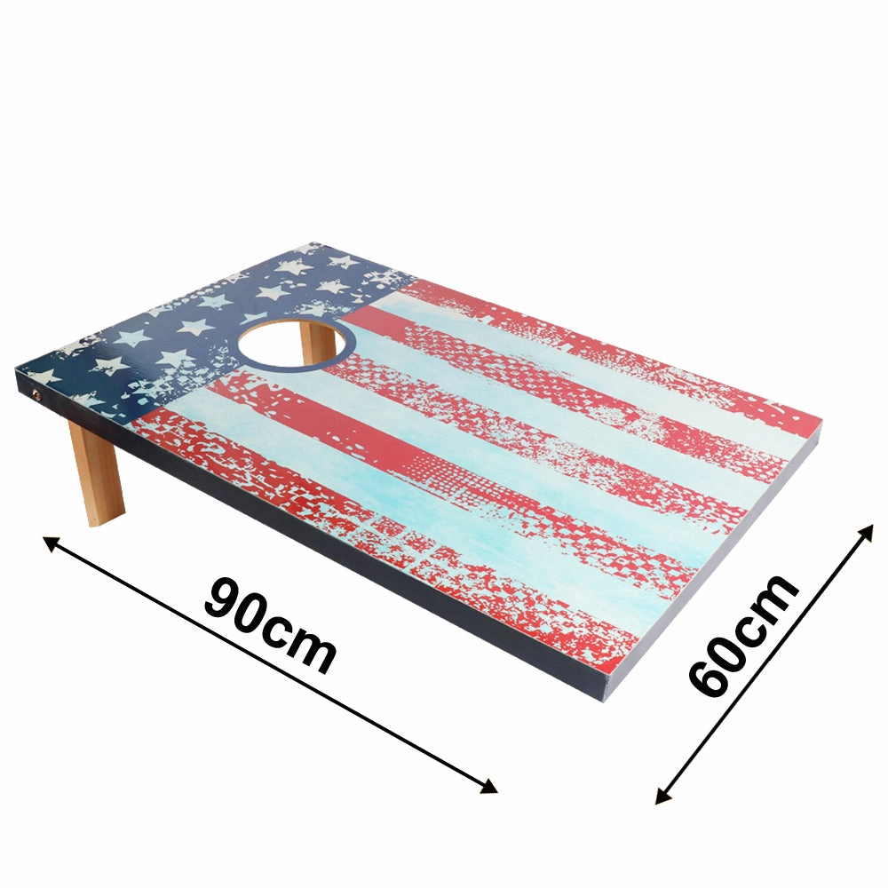 BIGTREE Cornhole Bean Bag Toss Game for Tailgating Outdoor Sports Activities USA American Flag