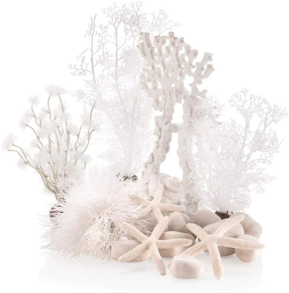 biOrb Winter Dream Décor Set, White Snow Themed Collection of Fish Friendly Aquarium Decorations