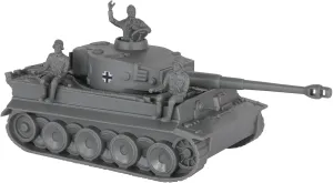 BMC CTS WW2 German Tiger I Tank - Gray 1:38 Plastic Army Men Military Vehicle