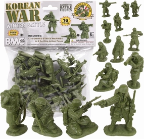 BMC Korean War Winter Battle - 16pc OD Green United States Soldier Figures