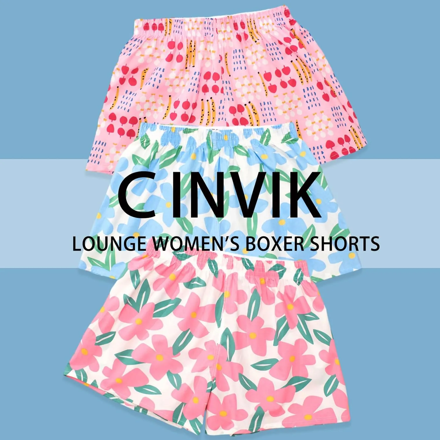 Boxer Shorts for Women Gingham Sleep Y2k Printed Boxers Pj Boxer Short Trendy Checkered Baggy Pj Boxers