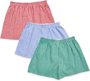 Boxer Shorts for Women Gingham Sleep Y2k Printed Boxers Pj Boxer Short Trendy Checkered Baggy Pj Boxers